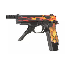 M93R AEP Fire Pattern Custom (Red Frame) Automatic Pistol Replica