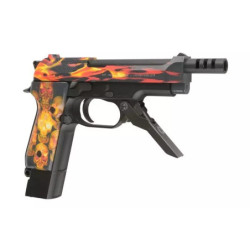 M93R AEP Fire Pattern Custom (Red Frame) Automatic Pistol Replica