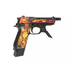 M93R AEP Fire Pattern Custom (Red Frame) Automatic Pistol Replica