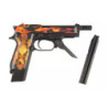 M93R AEP Fire Pattern Custom (Red Frame) Automatic Pistol Replica