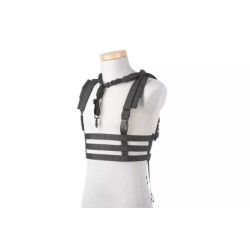 Low Profile Chest Rig Tactical Vest - Black