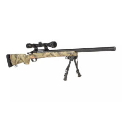 SW-04J Army Sniper Rifle Replica with Scope and Bipod - OakWood Camo