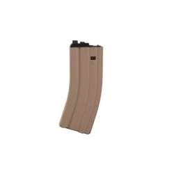 30+2rnds. Real-cap Gas magazine for WE M4/SCAR Open Bolt replica - tan