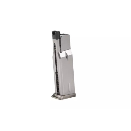 Low-Cap 15 BB Gas Magazine for WE Mak Replicas - Silver