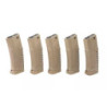 5x set 300rd PMG hi-cap magazine for M4/M16 type replicas - dark earth