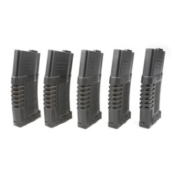 5x set 140rd PMG mid-cap magazine for M4/M16 type replicas - black