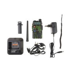 Manual Dual Band Baofeng UV-5R Radio - Short Battery (VHF/UHF) - Camo