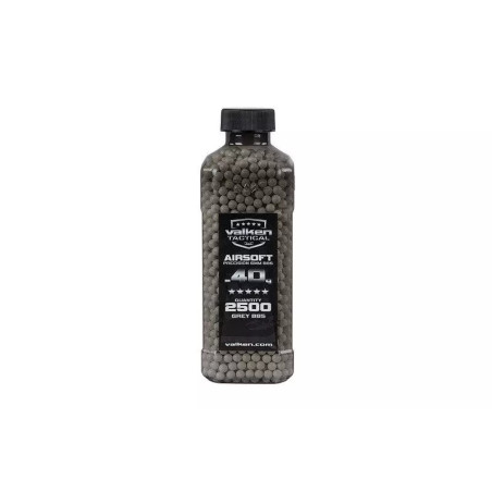 Valken Tactical 0.40g BBs - 2500 Pcs Bottle - Gray