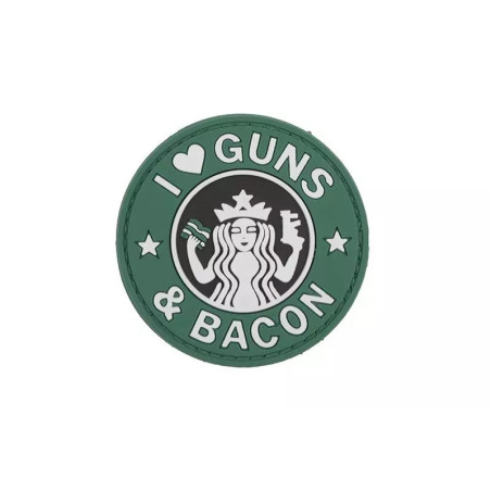 Guns and Bacon - 3D Badge - Green