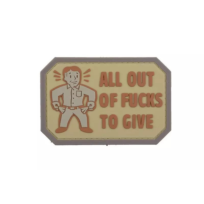 All Out - 3D Badge - Tan