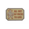 All Out - 3D Badge - Tan