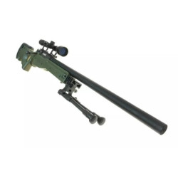 Warrior I  sniper rifle replica (with scope and bipod) - olive