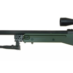 Warrior I  sniper rifle replica (with scope and bipod) - olive