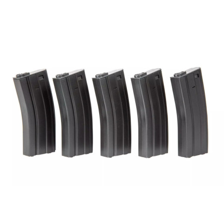 Set of 5 Real-Cap 30 BB M4/M16 Magazine - Grey