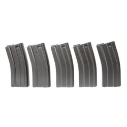 Set of 5 Real-Cap 30 BB M4/M16 Magazine - Grey