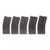 Set of 5 Mid-Cap 140 BB Magazines for M4/M16 - Grey