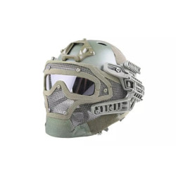 FAST PJ G4 System Helmet Replica with Face Shield - Olive Green