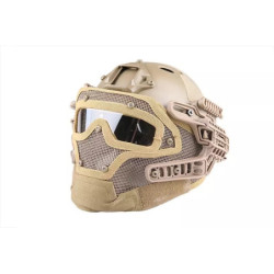 FAST PJ G4 System Helmet Replica with Face Shield - Coyote