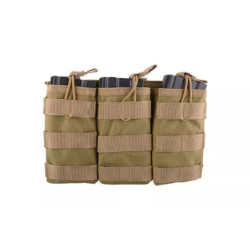 Triple Open I Pouch for AK/M4/G36 Magazines - Tan