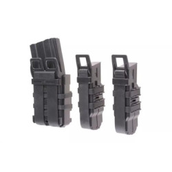 Set of Open III (2 XS + 1 M) Pistol + 5.56 Magazine Pouches - Black