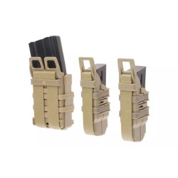 Set of Open III (2 XS + 1 M) Pistol + 5.56 Magazine Pouches - Tan