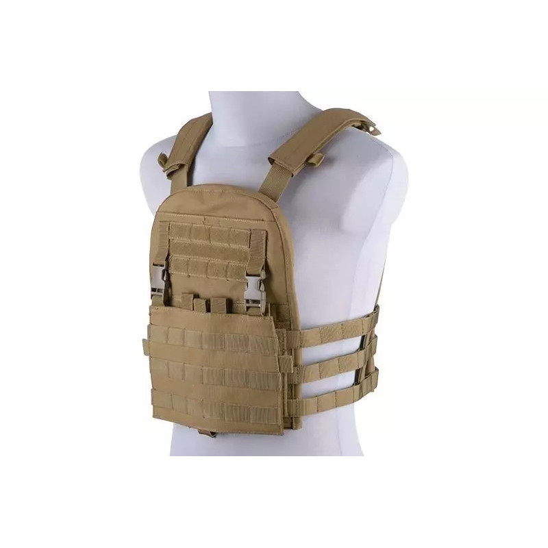 Plate Carrier w/ Removable Panel Tactical Vest - Tan