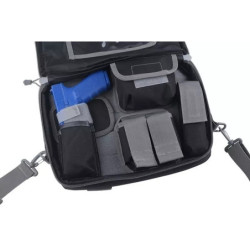 Pistol Bag with Organizer - Black-Grey