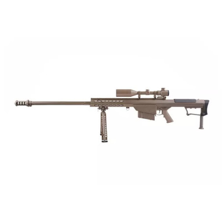 SW-013 sniper rifle replica with scope and bipod - tan