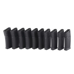 Set of 10 Mid-Cap 140 BB Magazines for M4/M16 Replicas - Black