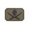 Pirate Skull PVC Patch - Forest