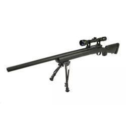 SW-04 sniper rifle replica (with scope and bipod) - black