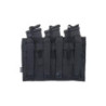 Triple OPEN Pouch for AK Magazines - Black