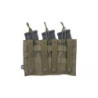 Triple OPEN Pouch for AK Magazines - Olive Drab