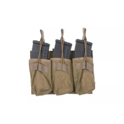 Triple OPEN Pouch for AK Magazines – Tan