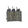 Triple OPEN Pouch for AK Magazines - Ranger Green