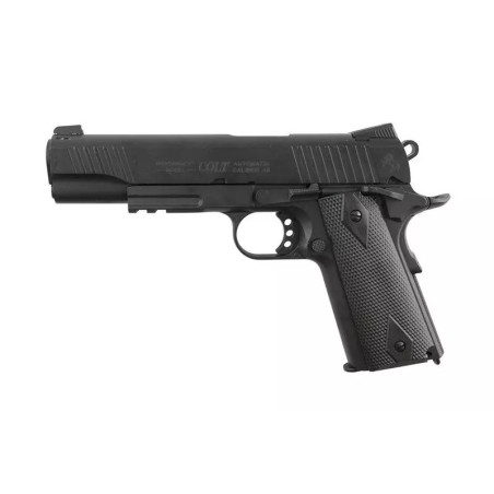 COLT 1911 Rail Gun ® CO2 Black Matt 6 mm GBB Pistol Replica - Black