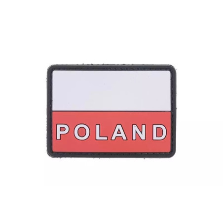 Polish Flag with Poland Text - 3D Patch