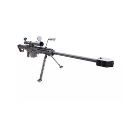 Rifle replica barret® M82 Selector Rifle with scope and bipod - black