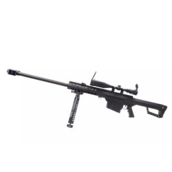 Rifle replica barret® M82 Selector Rifle with scope and bipod - black