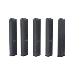 Set of Five 9mm Magazines for AR-15 Replicas - Black