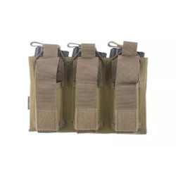 Triple Open Top Pouch for M4/M16 + Pistol Magazines - khaki