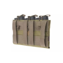 Triple Open Top Pouch for M4/M16 + Pistol Magazines - khaki