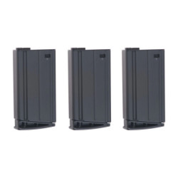 Set of 3 Mid-Cap 160 BB SCAR-H Magazines - Black