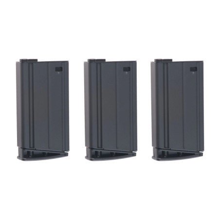 Set of 3 Mid-Cap 160 BB SCAR-H Magazines - Black