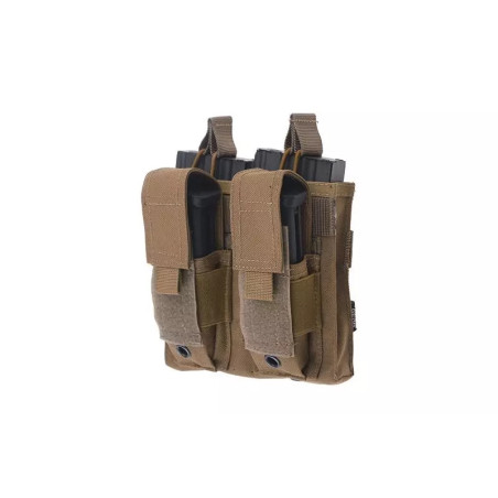 Double Open Top 2+2 Pouch - Tan