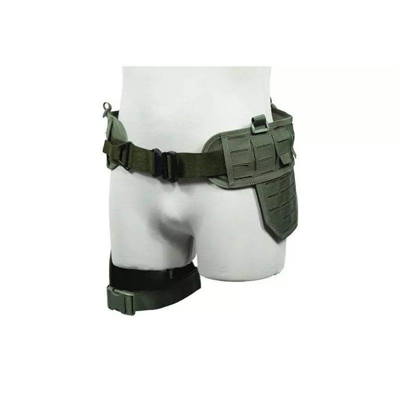 Drop-Leg Laser-Cut Tactical Belt - Ranger Green