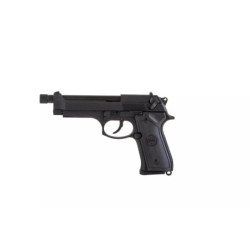 SR92 pistol replica with silencer - black