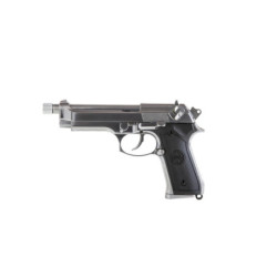 SR92 pistol replica with silencer - silver