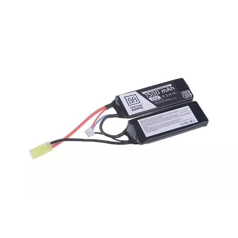 LiPo 7,4V 1500mAh 20/40C Battery - Butterfly Configuration