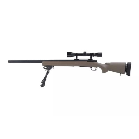 SW-04 Sniper Rifle Replica with Scope and Bipod - Tan